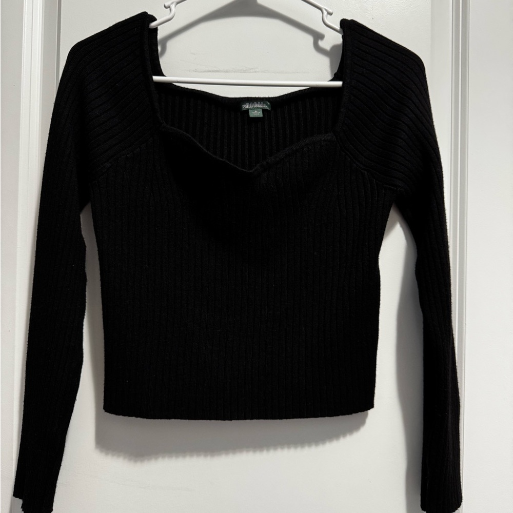 Wild Fable Black Off-the-Shoulder Sweater